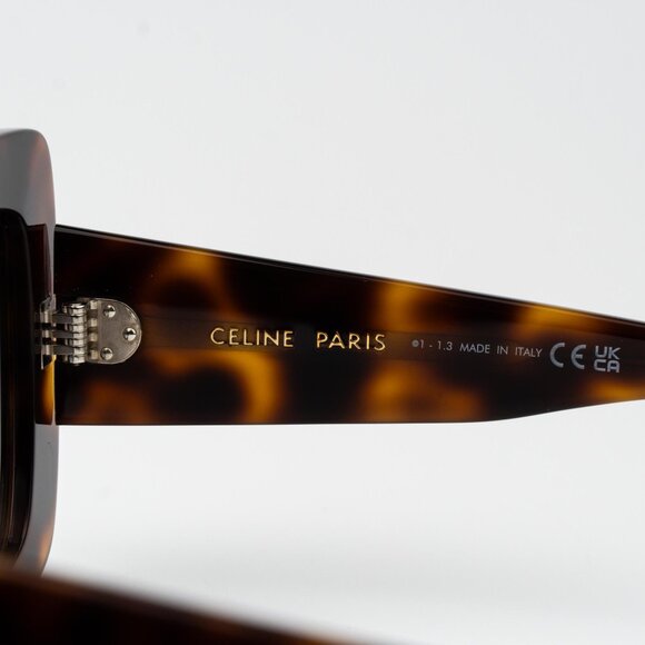 Celine 3 DOTS Women Sunglasses Havana Gradient Smoke Geometric CL40263I 53B - Picture 9 of 12